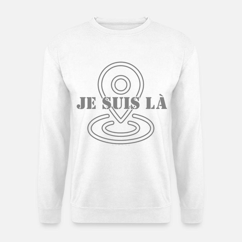 ICH BIN HIER. - Unisex Pullover - Weiß