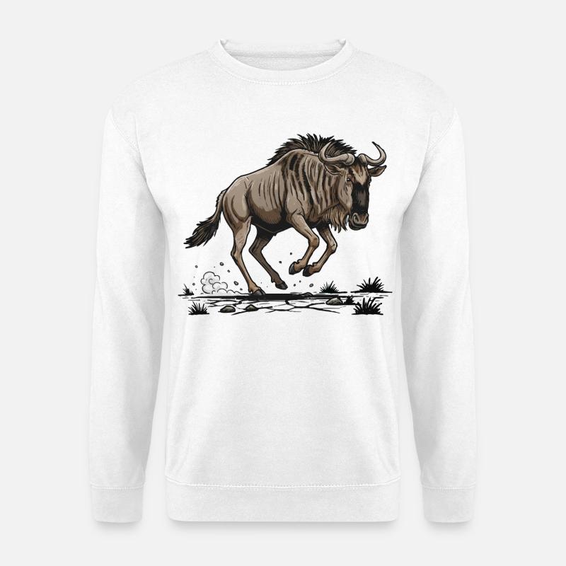 Gnu-Lauf - Unisex Pullover - Weiß