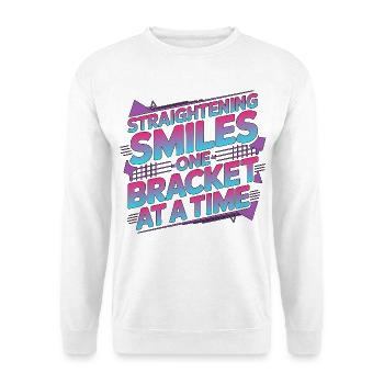 Hygienist Straightening Smiles Braces Specialist - Unisex Pullover - Weiß - Vorne