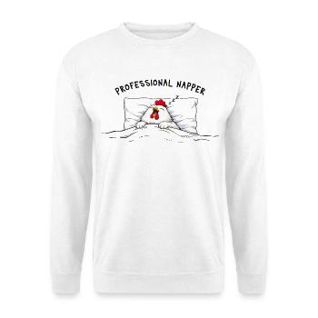 Chemise de nuit officielle Poule pour sieste professionnelle - Sweat-shirt Unisexe - blanc - Devant