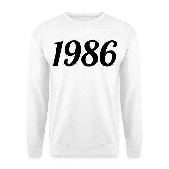1986 - Sweat-shirt Unisexe - blanc - Devant