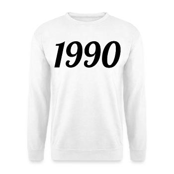 1990 - Sweat-shirt Unisexe - blanc - Devant