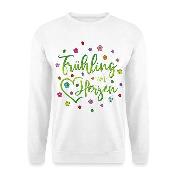 Spring in the heart - Unisex Sweatshirt - white - Front