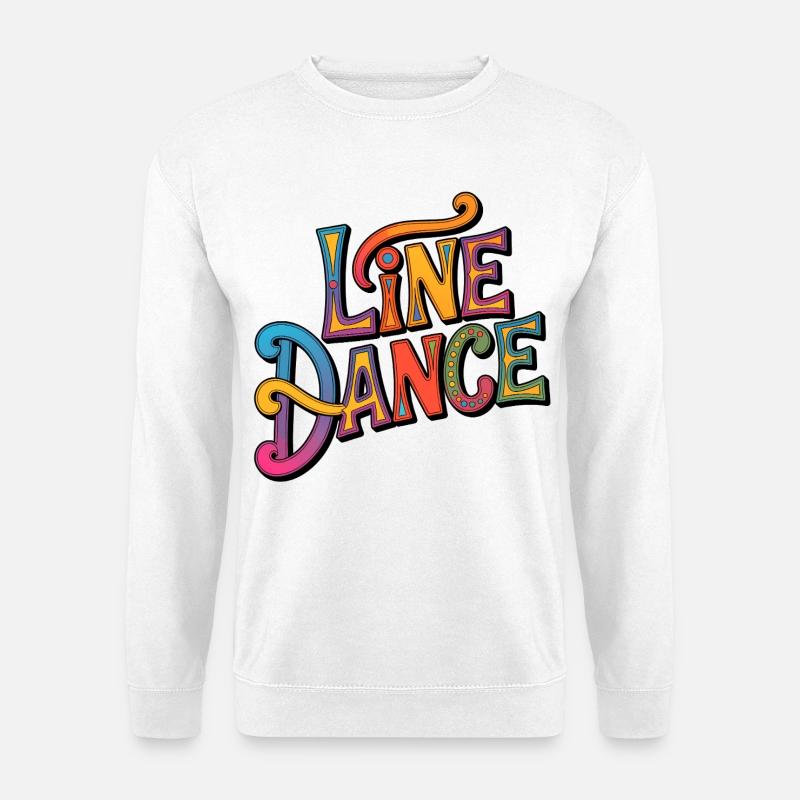 Line Dance Western Schriftzug - Unisex Pullover - Weiß