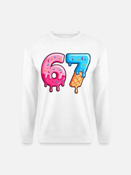 Figures Sweet 6-7 Dessert-Schrift - Unisex Pullover - Weiß