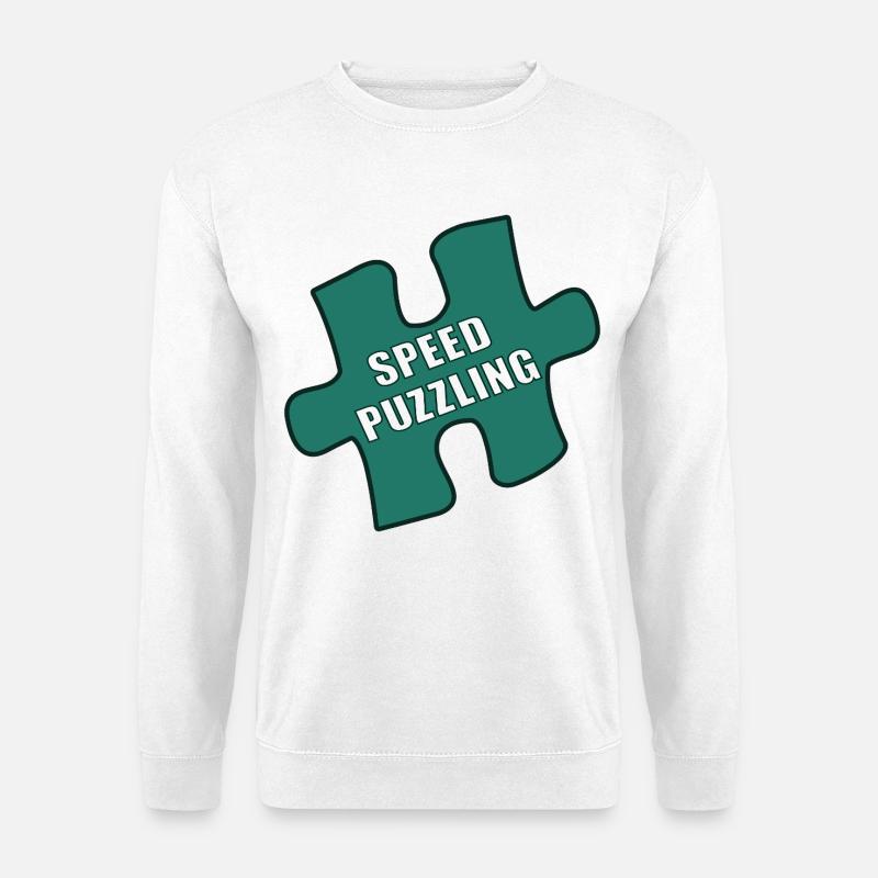 Speed Puzzling - Unisex Pullover - Weiß