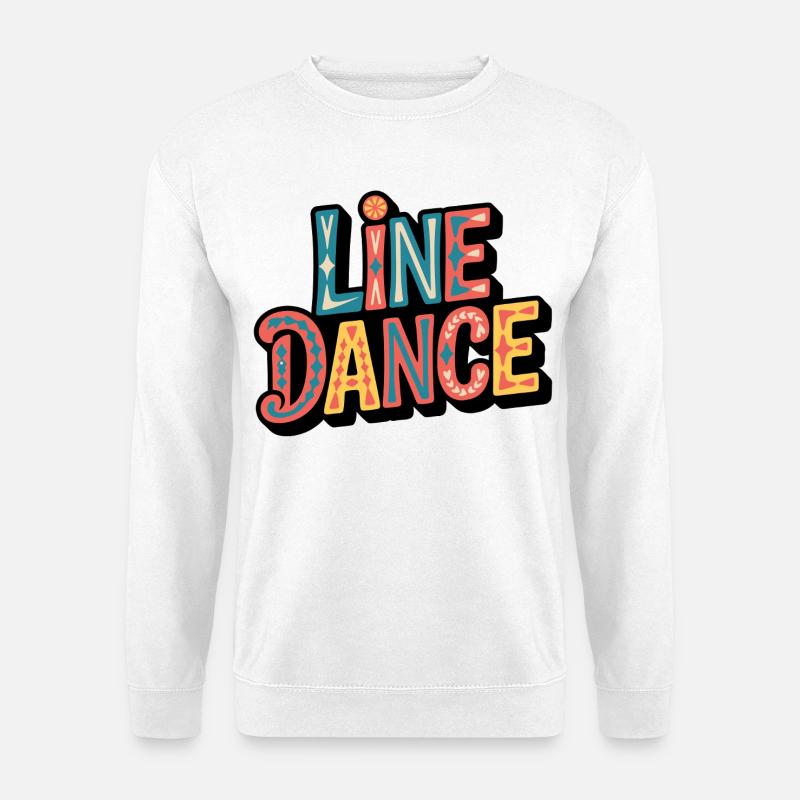 Line Dance-bokstäver: Färgexplosion - Unisextröja - vit