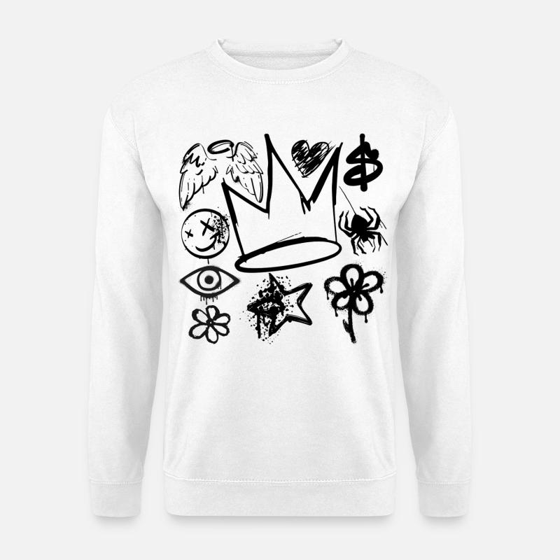 Art Graph Pattern - Unisex Sweatshirt - white