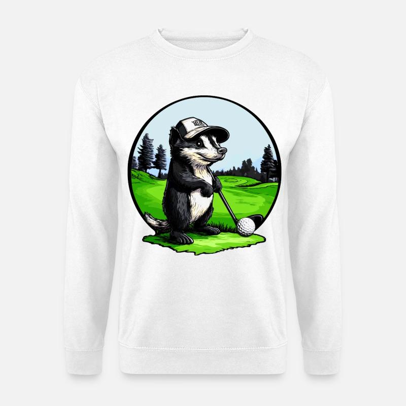 Golf Stinktier - Unisex Pullover - Weiß