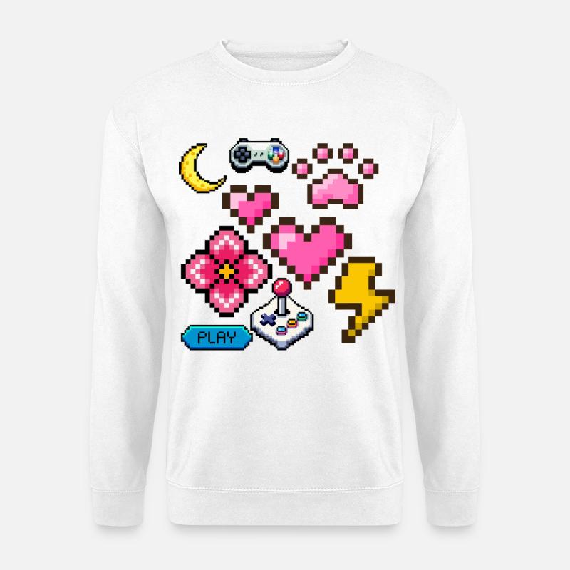Pixel Game - Unisex Pullover - Weiß