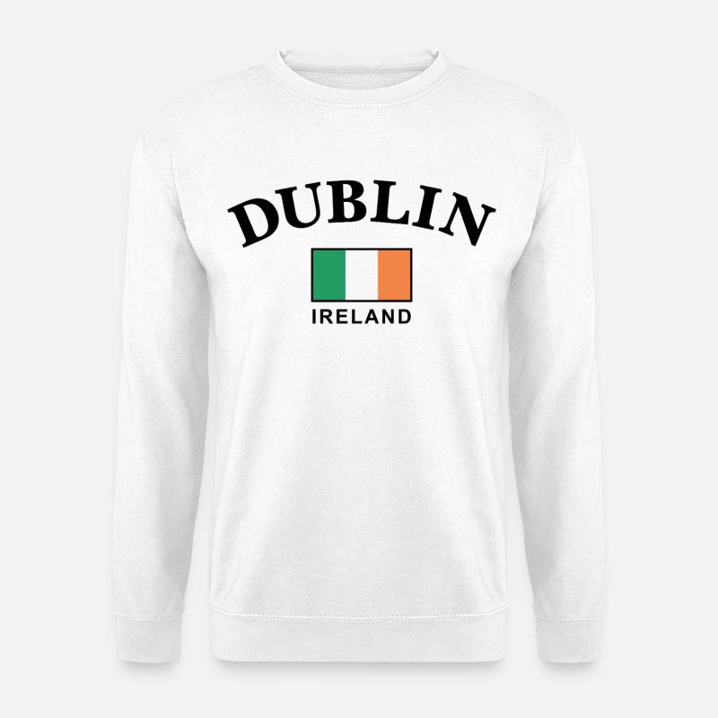 Dublin, Irland - Unisex Pullover - Weiß