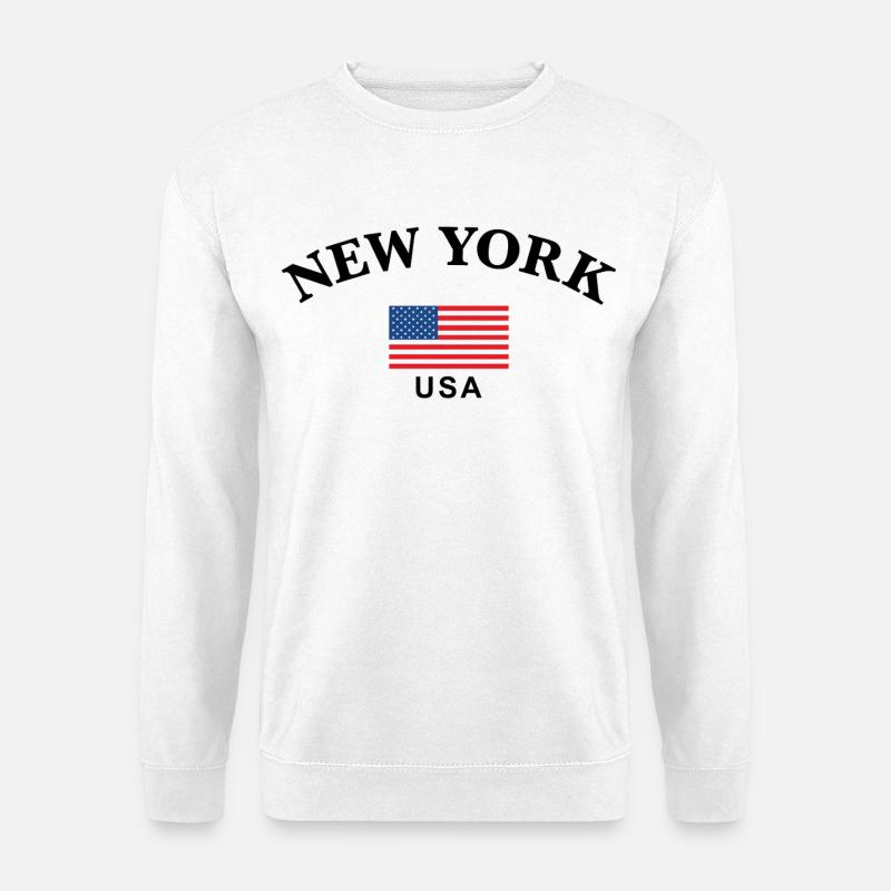 New York, USA - Unisex Pullover - Weiß