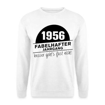 Fabuleux millésime né en 1956 - Sweat-shirt Unisexe - blanc - Devant
