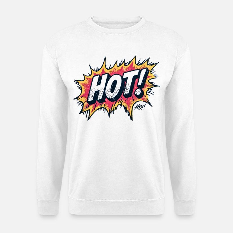 Hot Comic Explosions Design - Unisex Sweatshirt - white