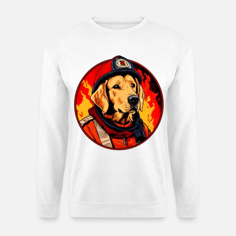 Feuerwehr Hunde - Unisex Pullover - Weiß