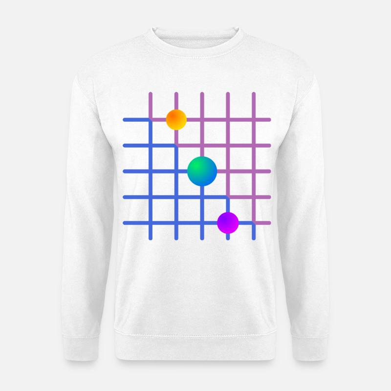 Gradient Grid with Paint Balls - Unisex Sweatshirt - white