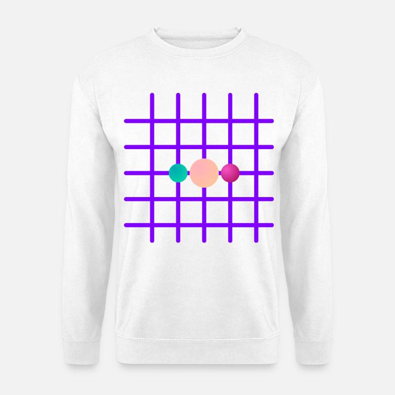 Neon Gitter Dreikugel - Unisex Pullover - Weiß