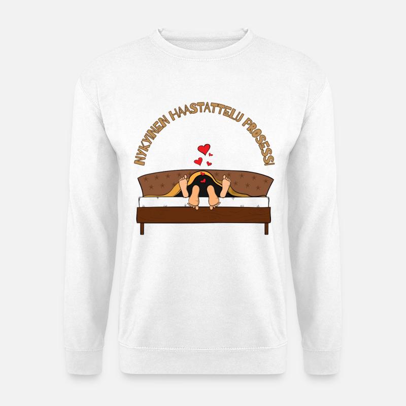Der aktuelle Interviewprozess. - Unisex Pullover - Weiß