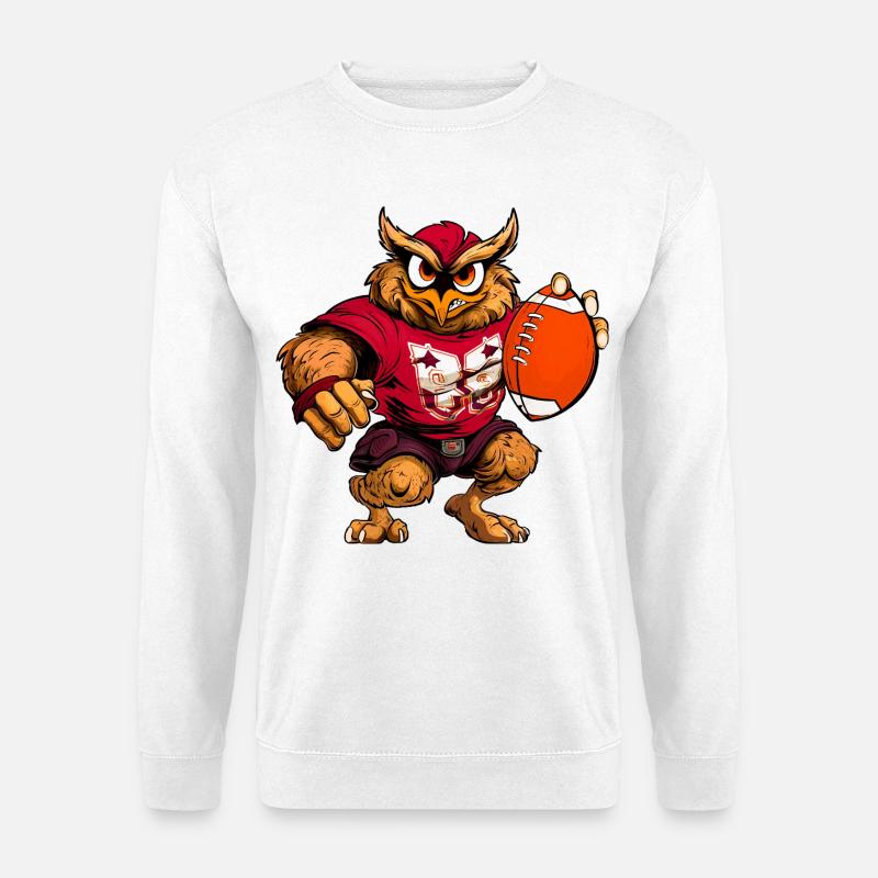 Eule Rugby - Unisex Pullover - Weiß
