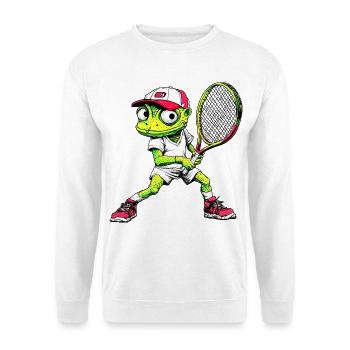 Caméléon du tennis - Sweat-shirt Unisexe - blanc - Devant