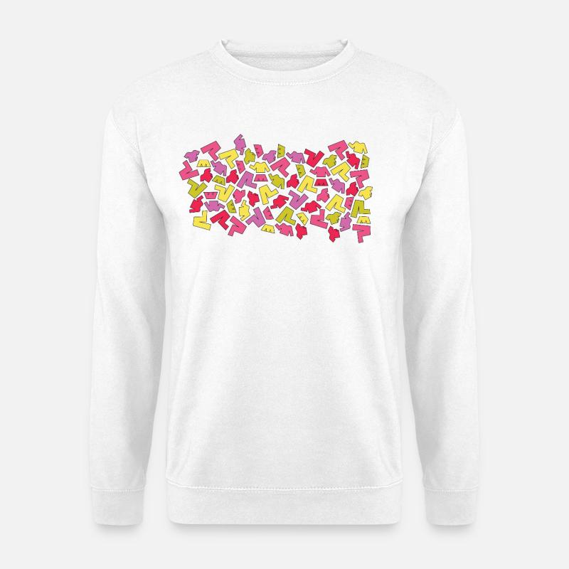 Cooles Kleidungsmuster - Unisex Pullover - Weiß