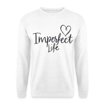 Motif de cœur de vie imparfaite pour les grandes personnes - Sweat-shirt Unisexe - blanc - Devant