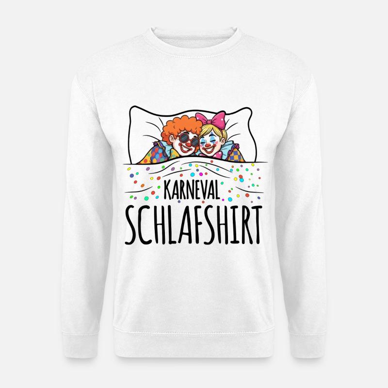 Fasching Schlafshirt - Unisex Pullover - Weiß