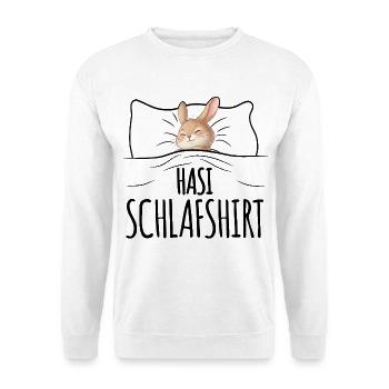 Hasi Schlafshirt - Unisex Pullover - Weiß - Vorne