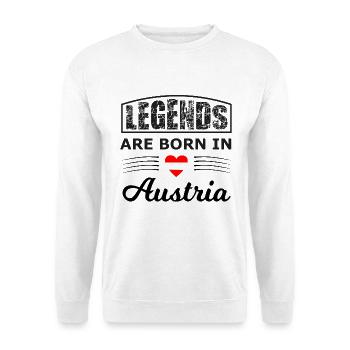 Legenden geboren in Österreich - Unisex Pullover - Weiß - Vorne