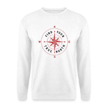 Find Your True North Compass Compass Rose Symbol - Unisex Sweatshirt - white - Front