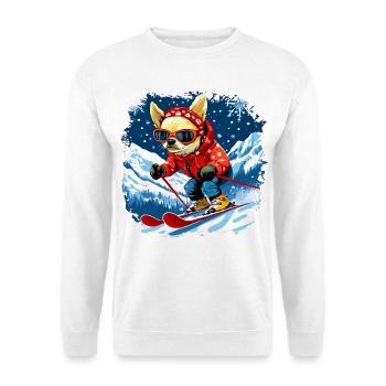 Chihuahua Ski - Unisex Pullover - Weiß - Vorne