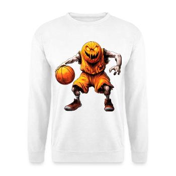 Halloween Basketballer - Unisex Pullover - Weiß - Vorne