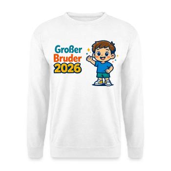 Großer Bruder 2026 Kinder Geschenk - Unisex Pullover - Weiß - Vorne