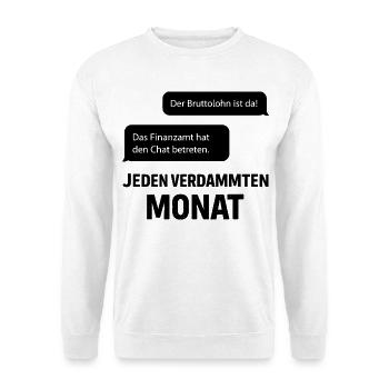 Tax office enters the chat - Unisex Sweatshirt - white - Front