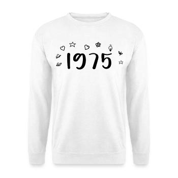 1975 Jubiläum 1975 Retro 1975 - Unisex Pullover - Weiß - Vorne