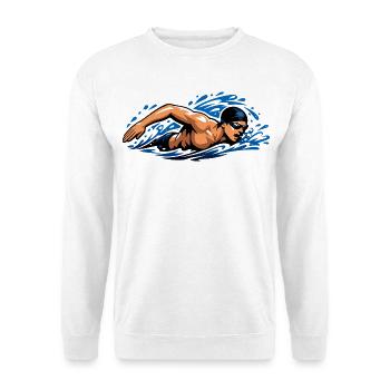 Nageur Dynamique Nageur Libre - Sweat-shirt Unisexe - blanc - Devant