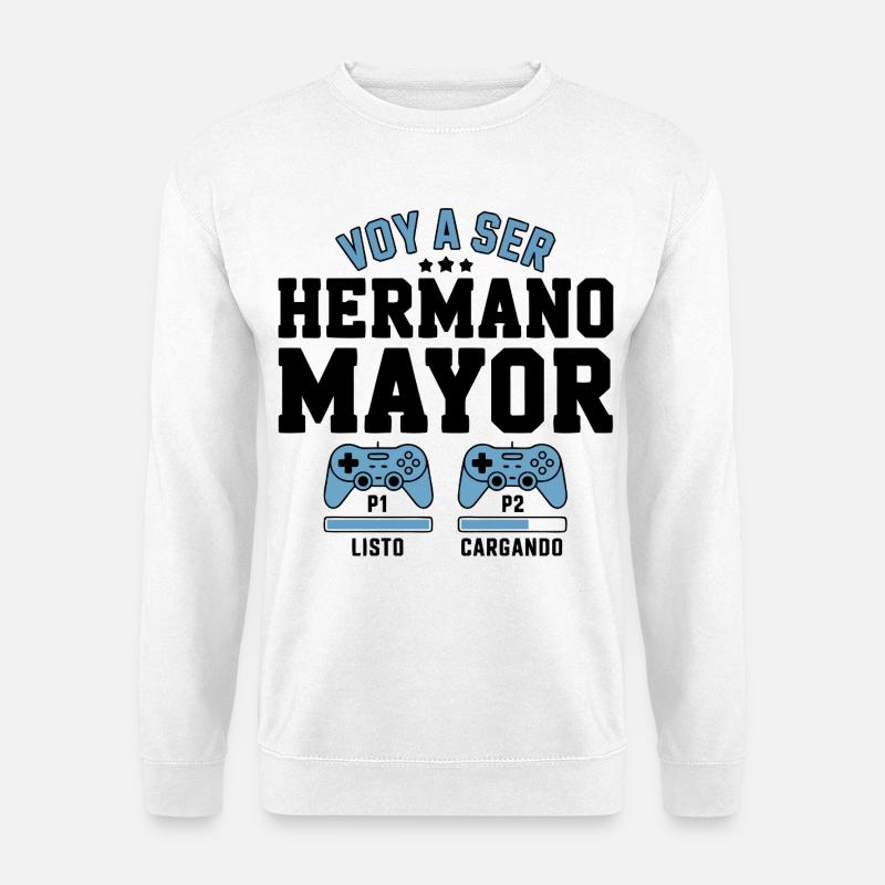 Ich werde ein großer Bruder sein - Unisex Pullover - Weiß