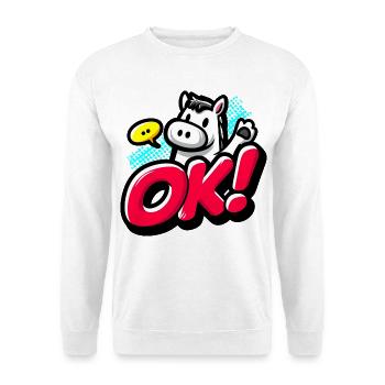 OK Pony - Sweat-shirt Unisexe - blanc - Devant