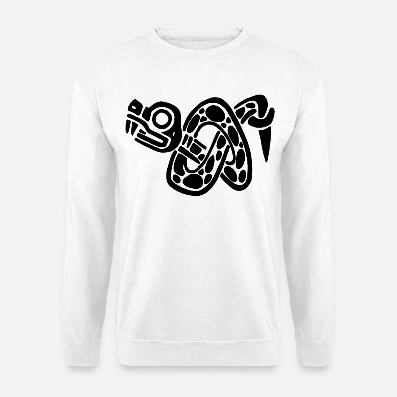 Schwarzer Schlangenknoten - Unisex Pullover - Weiß