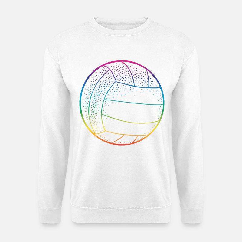 Volleyball Regenbogen - Unisex Pullover - Weiß