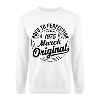 mars 1975 – Légende des sommets et montagnes - Sweat-shirt Unisexe - blanc - Devant