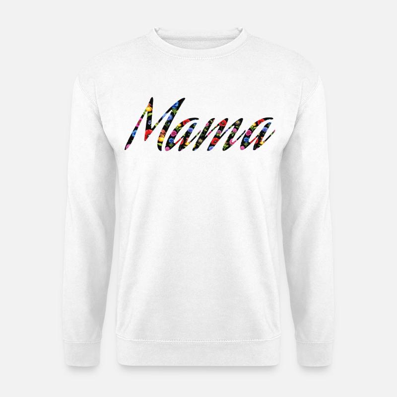 Blütenwellen Muster - Unisex Pullover - Weiß