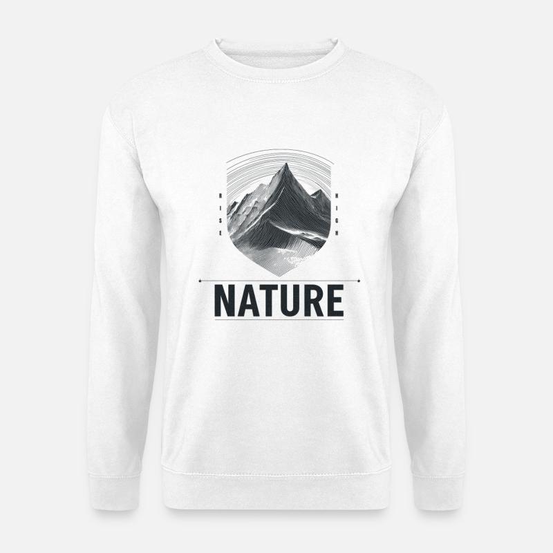 Berglandschaft Shield Nature - Unisex Pullover - Weiß