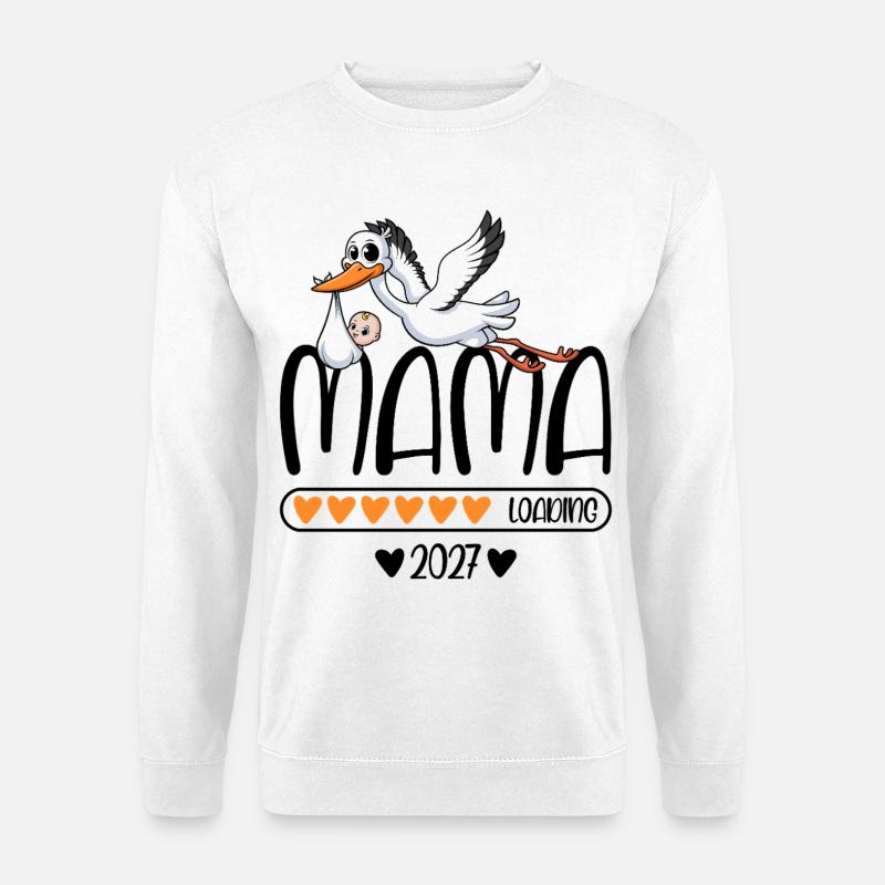 Mama 2027 loading - Unisex Pullover - Weiß