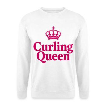 Curling Queen - Die Königin auf dem Eis - Unisex Pullover - Weiß - Vorne