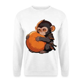 Cute Baby Monkey Gives Fist Punch Monkey Punch - Unisex Sweatshirt - white - Front