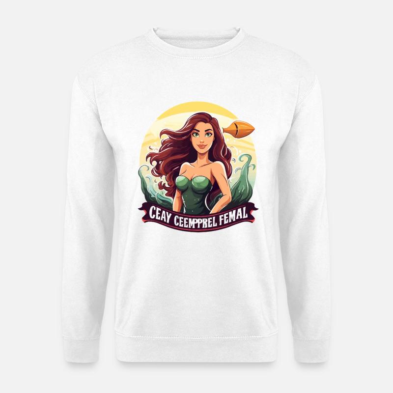 Meeresheldin Mermaid am Abend - Unisex Pullover - Weiß