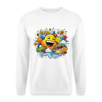 Joy of the Sun Cartoon Motif - Unisex Sweatshirt - white - Front