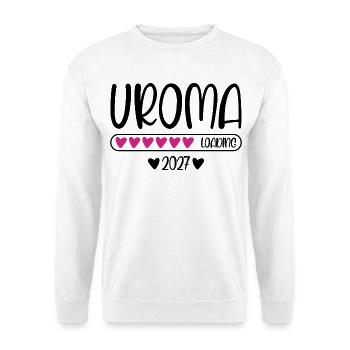 Great-grandma 2027 loading with heart loading bar - Unisex Sweatshirt - white - Front