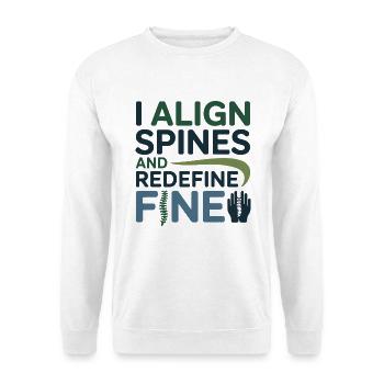 Ostéopathe I Aligner les colonnes vertébrales Redéfinissent Fine - Sweat-shirt Unisexe - blanc - Devant